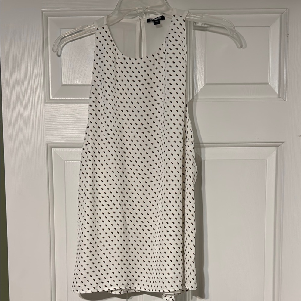 Express White Cream Halter Tank Top
